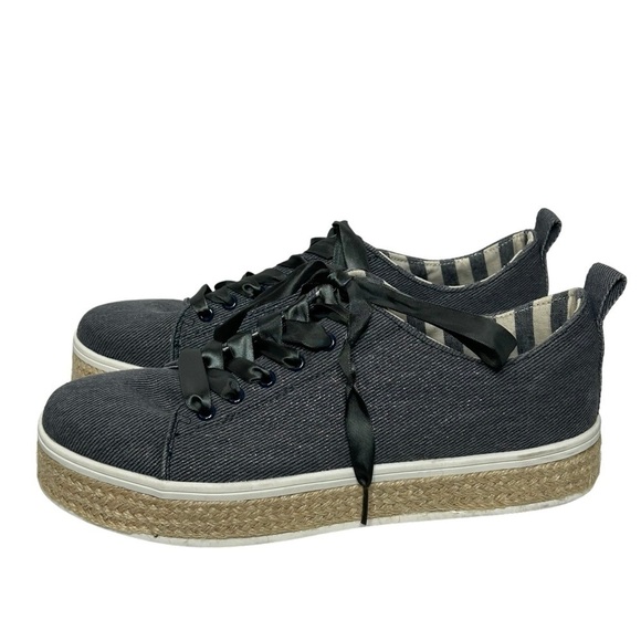 United Colors of Benetton Denim Platform Espadrilles - Picture 3 of 16